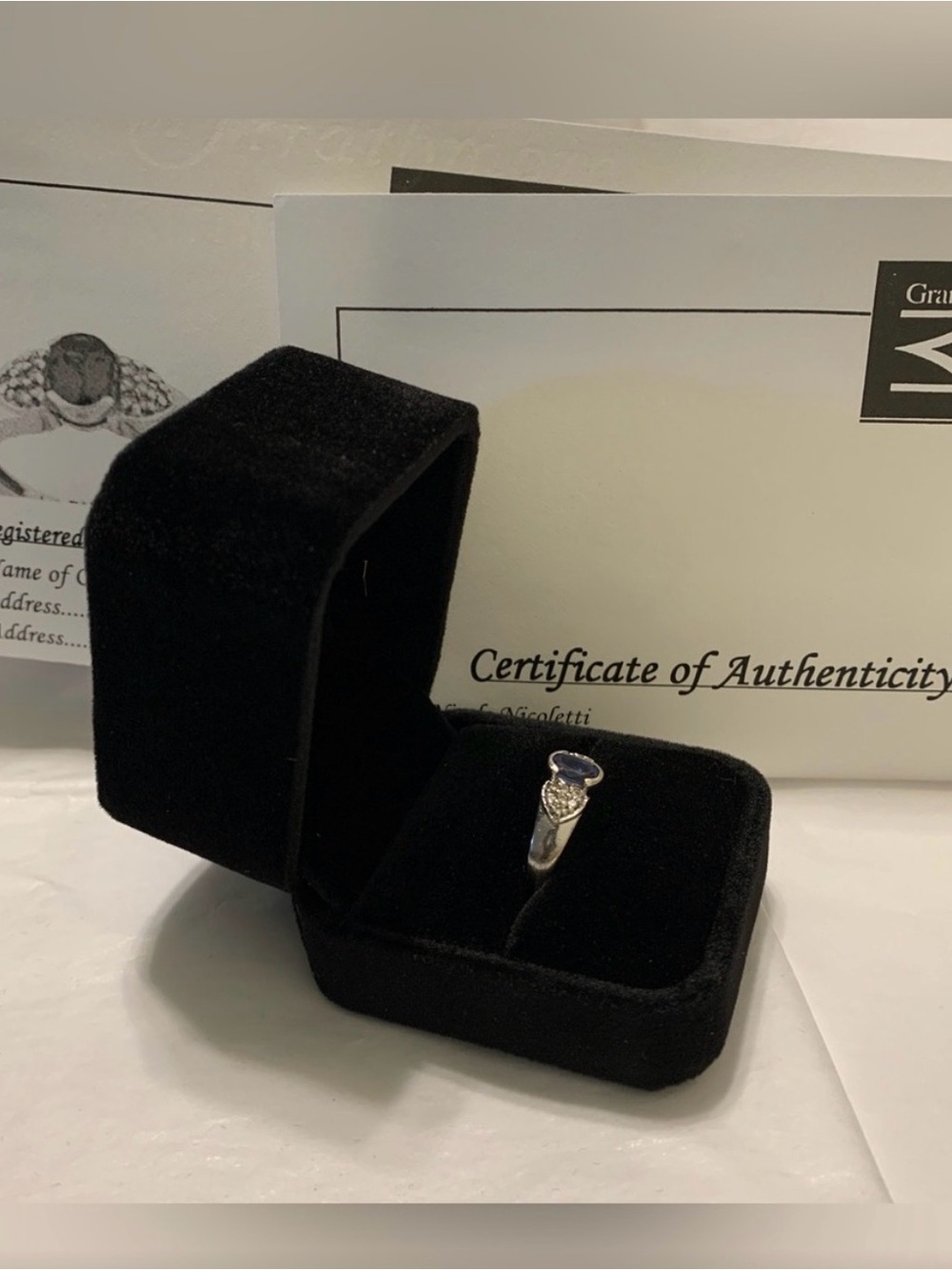 Levian Solid 14K white gold tanzanite and Diamond Accent women’s ring sz 6.25 - Picture 2 of 10